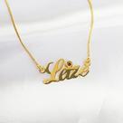 Colar com 1 Nome Personalizado + 1 Pedra Folheadas a Ouro 18k