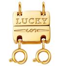 Colar com fecho em camadas Dailyacc Lucky 18K em ouro e prata