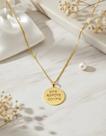 Colar com medalha ore espere confie folheado a ouro 18k Colar com medalha ore espere confie folheado a ouro 18k