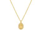 Colar com Nossa Senhora Aparecida Zircônia Cristal Banhado a Ouro