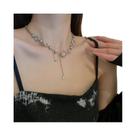 Colar com opala de vidro para mulheres, gargantilha com colar, cor prata, fada, elegante, para festa
