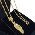 Colar Com Pingente Chinelinho Banho De Ouro 18k 3193A