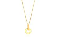 Colar com pingente círculo com banho de ouro 18K Colar com pingente círculo com banho de ouro 18K