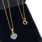 Colar Com Pingente Coração Sorriso Banho De Ouro 18k 4225