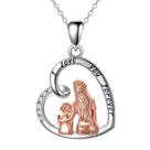 Colar com pingente de coração I Love You Forever” para mãe