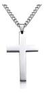 Colar Com Pingente De Cruz De Cor Prata Pequena Simples -