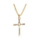 Colar Com Pingente De Cruz De Jesus Em Cristal Para Homens, Presente De Joias De Dominic Toretto,