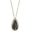 Colar com Pingente de Gota com Caixa Cravejada Black Diamond Banhado Ouro 18k Semijoia Antialérgica