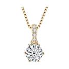 Colar Com Pingente De Moissanite De 2 Quilates Cor D Para Mulheres, Corrente De Prata Esterlina 925