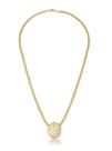 Colar com pingente geométrico oval banhado a ouro
