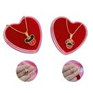 Colar Com Pingente Minnie Ou Mickey Banho Ouro 18k