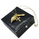 Colar Com Pingente Patuá Banho De Ouro 18k 4141A