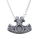Colar com pingente Thor Hammer para homens, aço inoxidável de 60 cm