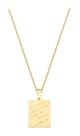COLAR COM PLACA SALMO 23 BANHADO A OURO - Bijuteria Elegante