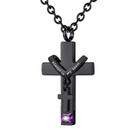Colar comemorativo Black Cross Always in My Heart gravado