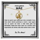 Colar Conjunto Ouro Banhado Presente Dia Das Mães Aniversário Pingente São Jorge Zircônias + Brincos + Dedicatória