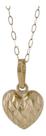 Colar Coração Burilado Cordão Bailarina Mini Ouro 18k 45 Cm