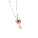 Colar Coração com pingente de Letra inicial Banhado a Ouro 18k Colar Coração com pingente de Letra inicial Banhado a Ouro 18k