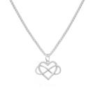Colar Coração Infinito Prata 925 Colar Coração Infinito Prata 925