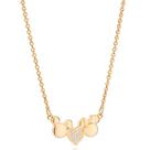 Colar Coração Mickey e Minnie Banhado Ouro 18K Zircônias