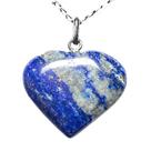 Colar Coração Pedra Lapis Lazuli Pino e Perinha Prata 950 Colar Coração Pedra Lapis Lazuli Pino e Perinha Prata 950