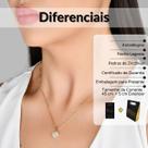 Colar Coração Pedras de Zircônias Semi Joia Banhado Ouro 18k Presente Perfeito Aniversario dia da Mulher Mae Esposa