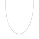 Colar cordão baiano 2 mm banhado a ródio branco - 45 cm + 10 cm extensor
