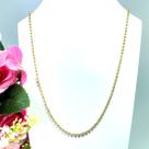 Colar Cordão Bolinha 45cm 3mm Prata 925 Folheado A Ouro 18k