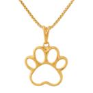 Colar Cordão Corrente Correntinha Gargantilha Feminina Pingente Patinha De Cachorro Gato Pet Banhado a Ouro 18k