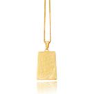 Colar Cordão Corrente Correntinha Masculino e Pingente O Senhor É O Meu Pastor Nada Me Faltará Banhado a Ouro 18k