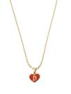 Colar Cordão Corrente Feminina Pingente Coração do Amor Letra Inicial D Banhado a Ouro 18k.