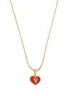 Colar Cordão Corrente Feminina Pingente Coração do Amor Letra Inicial V Banhado a Ouro 18k.