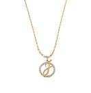 Colar Cordão Corrente Feminina Pingente Mandala Top Luxo letra inicial J brilhante Banhado em Ouro 18k.