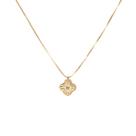 Colar Cordao Flor Trevo Virgínia P Banhado a Ouro 18K Colar Cordao Flor Trevo Virgínia P Banhado a Ouro 18K