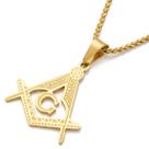 Colar Cordão Maçonaria Aço 316l Hiram Maçônico Banhado Ouro