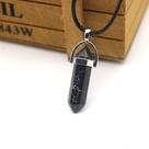 Colar Cordão Pedra Natural howlita Pedra branca Preta Hippie Masculino feminina ajustável