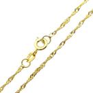 Colar Cordão Singapura 0,25 40cm Banho De Ouro 18k 4779