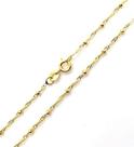 Colar Cordão Singapura 60cm Com Bolinhas Banho De Ouro 18k 3168