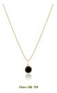 Colar Cordão Veneziana Ouro18k 750 50cm + Pingente Ponto De Luz Água Negro Colar Cordão Veneziana Ouro18k 750 50cm + Pingente Ponto De Luz Água Negro