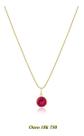 Colar Cordão Veneziana Ouro18k 750 50cm + Pingente Ponto De Luz Vermelho Rubi Colar Cordão Veneziana Ouro18k 750 50cm + Pingente Ponto De Luz Vermelho Rubi
