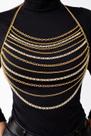 Colar corporal de cinto de correntes bodychain corrente cristal de vidro acessórios da moda banho:Prateado