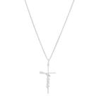 Colar Corrente 45cm Pingente Cruz Escrito Jesus De Prata 925 Colar Corrente 45cm Pingente Cruz Escrito Jesus De Prata 925
