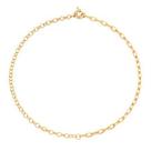 Colar corrente banhado ouro 3x 24k 18k e 22k grosso feminino elo português cadeado rommanel 532143