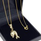 Colar Corrente Com Pingente Boto Banho De Ouro 18k 4362 4164