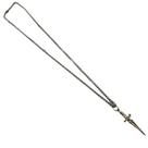 Colar Corrente com Pingente Espada 4,6 cm Niquelado