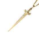 Colar Corrente com Pingente Espada 9 cm Dourada