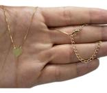 Colar Corrente Cordao Coração Liso Folheada A Ouro 18k Colar Corrente Cordao Coração Liso Folheada A Ouro 18k