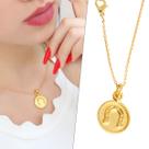 Colar Corrente Country Medalhão Ferradura Cavalo Banhado a Ouro Colar Corrente Country Medalhão Ferradura Cavalo Banhado a Ouro