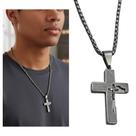 Colar Corrente Crucifixo Cruz de Cristo Inox