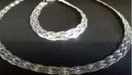 Colar Corrente E Pulseira Prata 925 Maciça 5 Fios 45cm 15,4g
